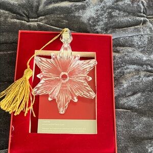 Elegant Crystal Star Ornament with Gold Tassel